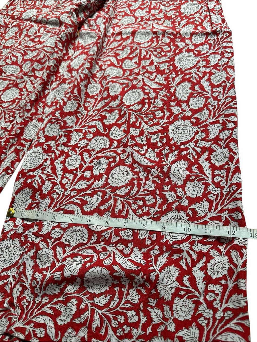 Red Floral Wide-Leg Pants - Picture 5 of 7